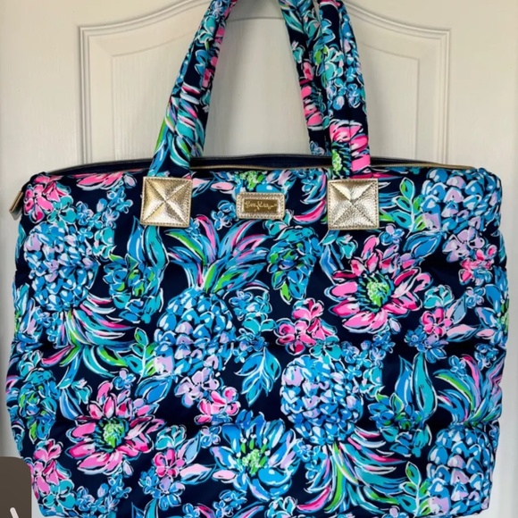 Polly Puffer Tote Lilly Pineapple Paradise - Picture 2 of 6